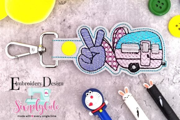 ITH Keychain Peace Love Camper Embroidery Review