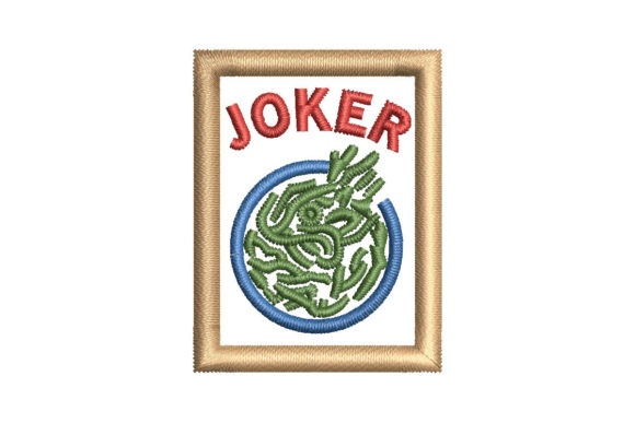 Mahjong Tile Joker Embroidery Design Review