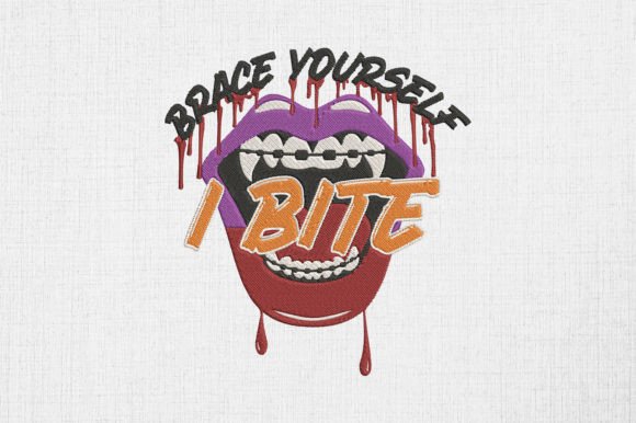 Vampire Halloween Brace Yourself I Bite